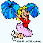 cartoon of a cheerleader